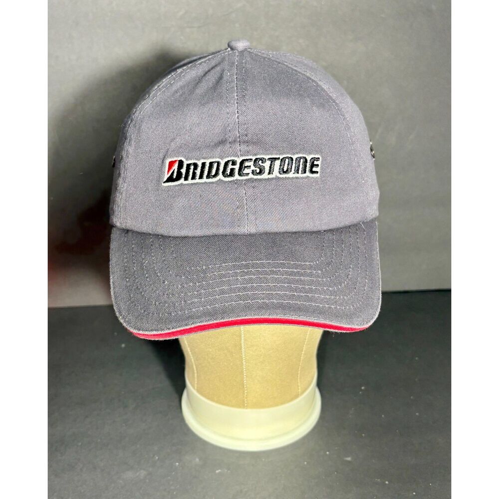 Bridgestone Adjustable Strap Hat Gray Cotton Cap … - image 1